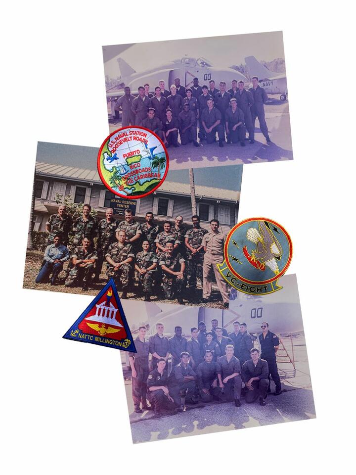 Delta employee Zaury&nbsp;Trinidad-Durden’s military experience, in photos. Patches she earned are also on display.