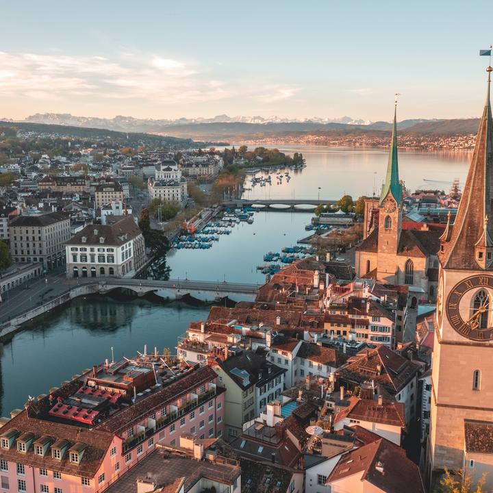 Scenic view of Zurich, Switzerland