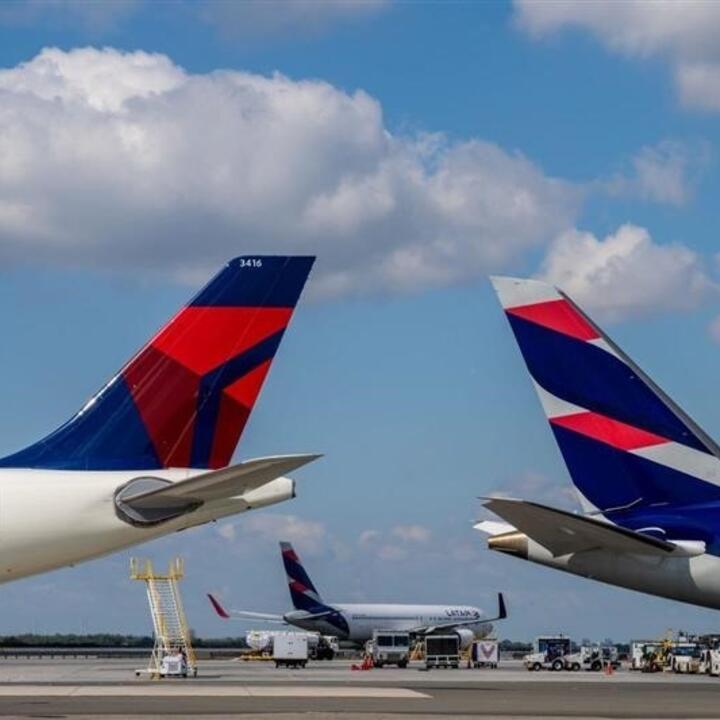 Delta and LATAM aircraft tails