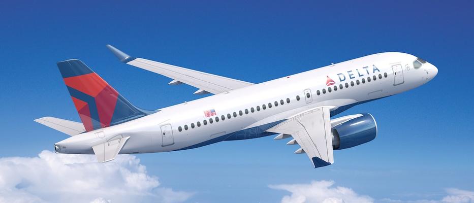 Airbus 220-100 in flight