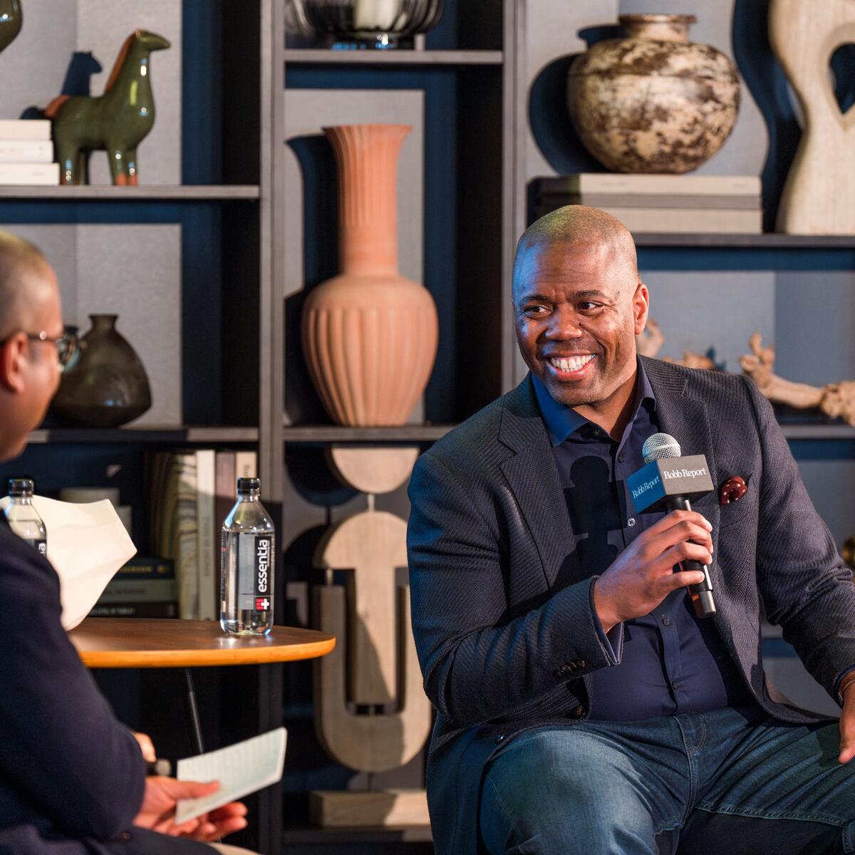 Dwight James,&nbsp;SVP, Customer Engagement & Loyalty, CEO, Delta Vacations, speaks with&nbsp;Justin Fenner, Robb Report's senior editor, during the "Premium Experience, Elevated Membership"&nbsp;panel at House of Robb on March 10 during SXSW 2024. Dwight provided an overview about how Delta is elevating what it means to be a SkyMiles® member while delivering relevant value to customers.