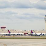 Delta planes parked at Hartsfield-Jackson Atlanta International Airport
