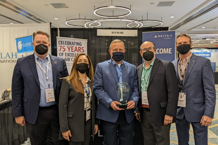 Delta Cargo being honored as the Domestic Airline of the Year by the Airforwarders Association at the Air Cargo Conference in New Orleans on Tuesday, Jan. 18
