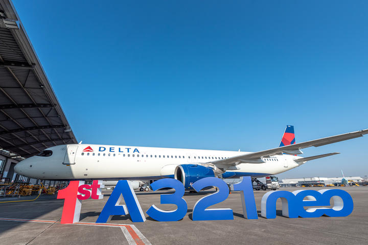 Delta takes delivery of first A321neo in Hamburg, Germany