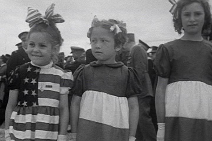 As ‘The Girl Who Wore Freedom,’ Dany is seen pictured as a child wearing a dress made from parachutes of the American soldiers who liberated her and her family 78 years ago. 