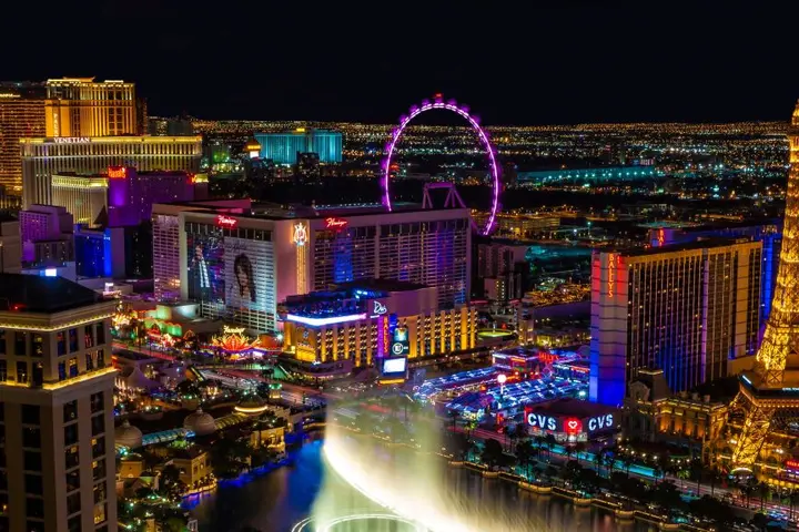 Las Vegas skyline at night