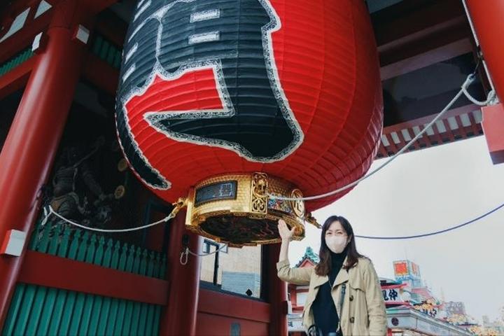 Delta Customer Service Agent Mayumi Saito visits Senso-Ji, a Buddhist temple in Asakusa that is Tokyo's oldest temple.  