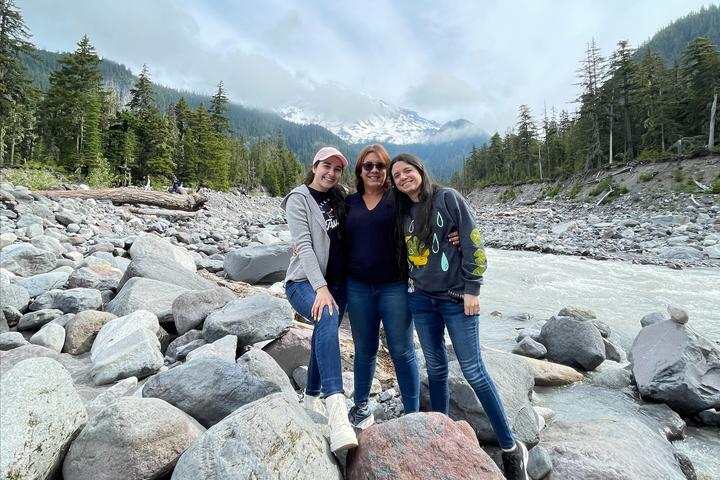 Delta employee Amneris Molina-Nunez with her family in Seattle.