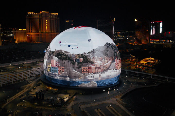 Delta’s CES presence extends to Sphere’s exterior – the Exosphere