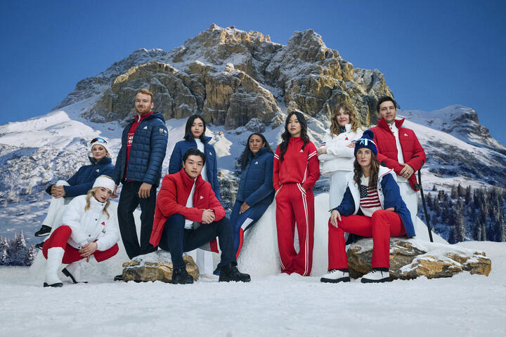 Group shot of Delta athlete ambassadors for Milan Cortina 2026 Olympic and Paralympic Winter Games.