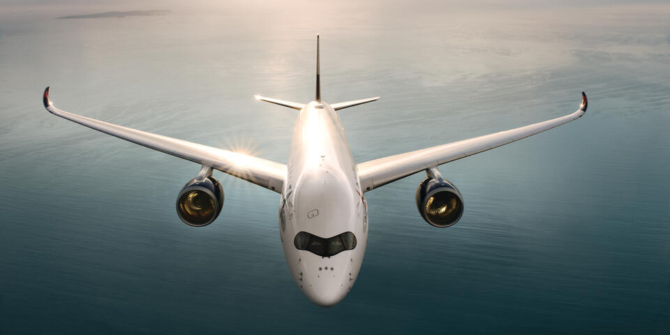 Airbus A350 from above