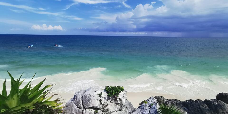 A beach in Tulum, Quintana Roo, Mexico