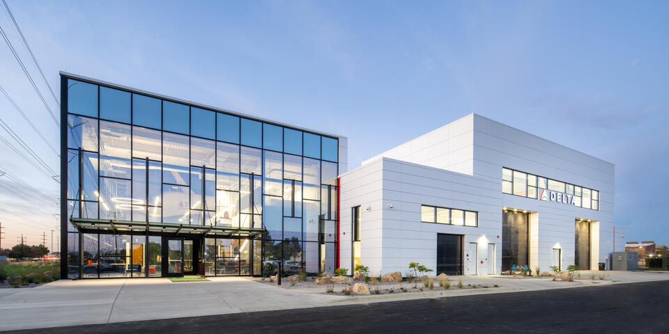 Exterior view of new Salt Lake City pilot training center