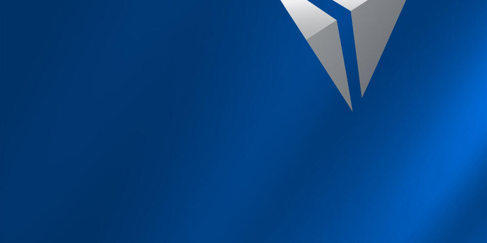 Delta widget on deep blue background