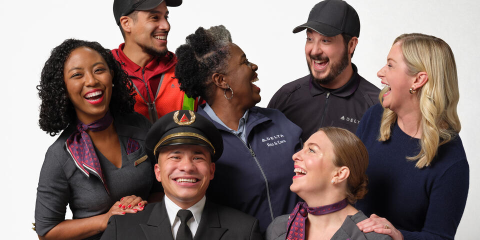 Delta people from a variety of roles in the company.