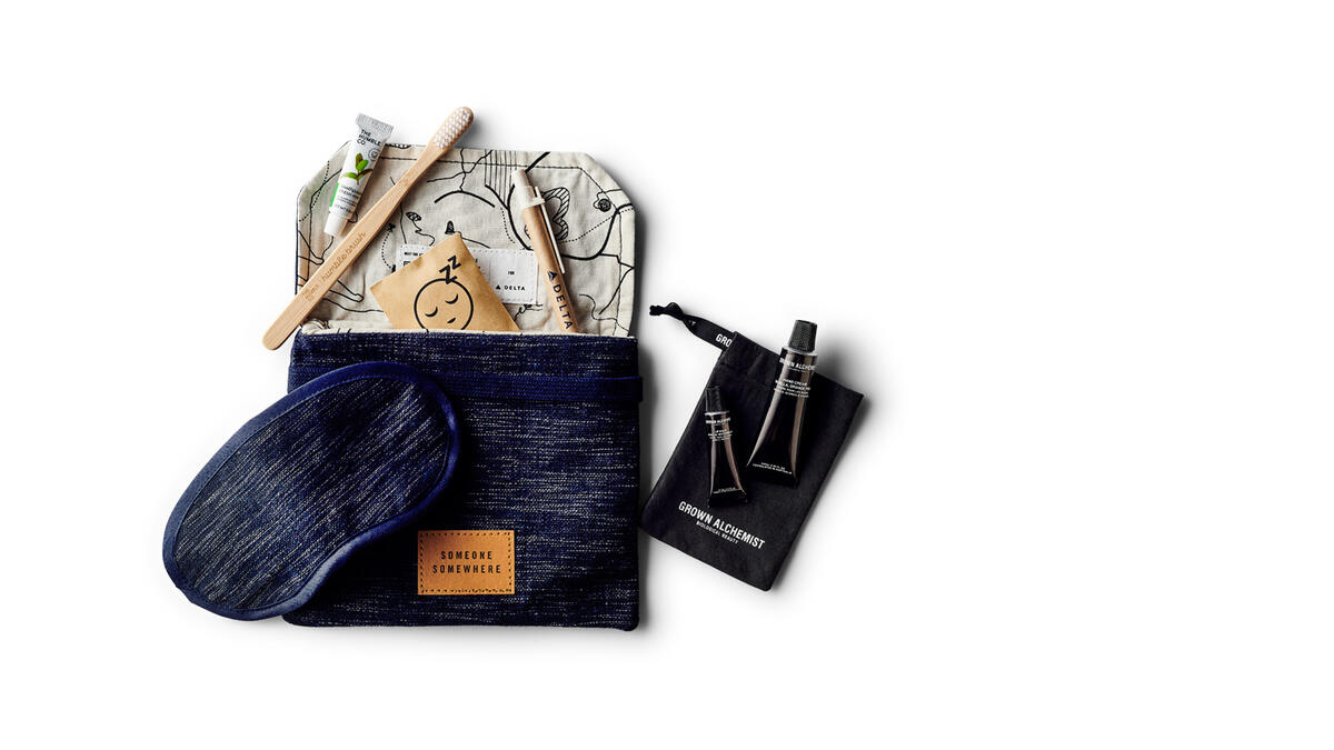 Delta One Amenity Kits by Someone Somewhere
