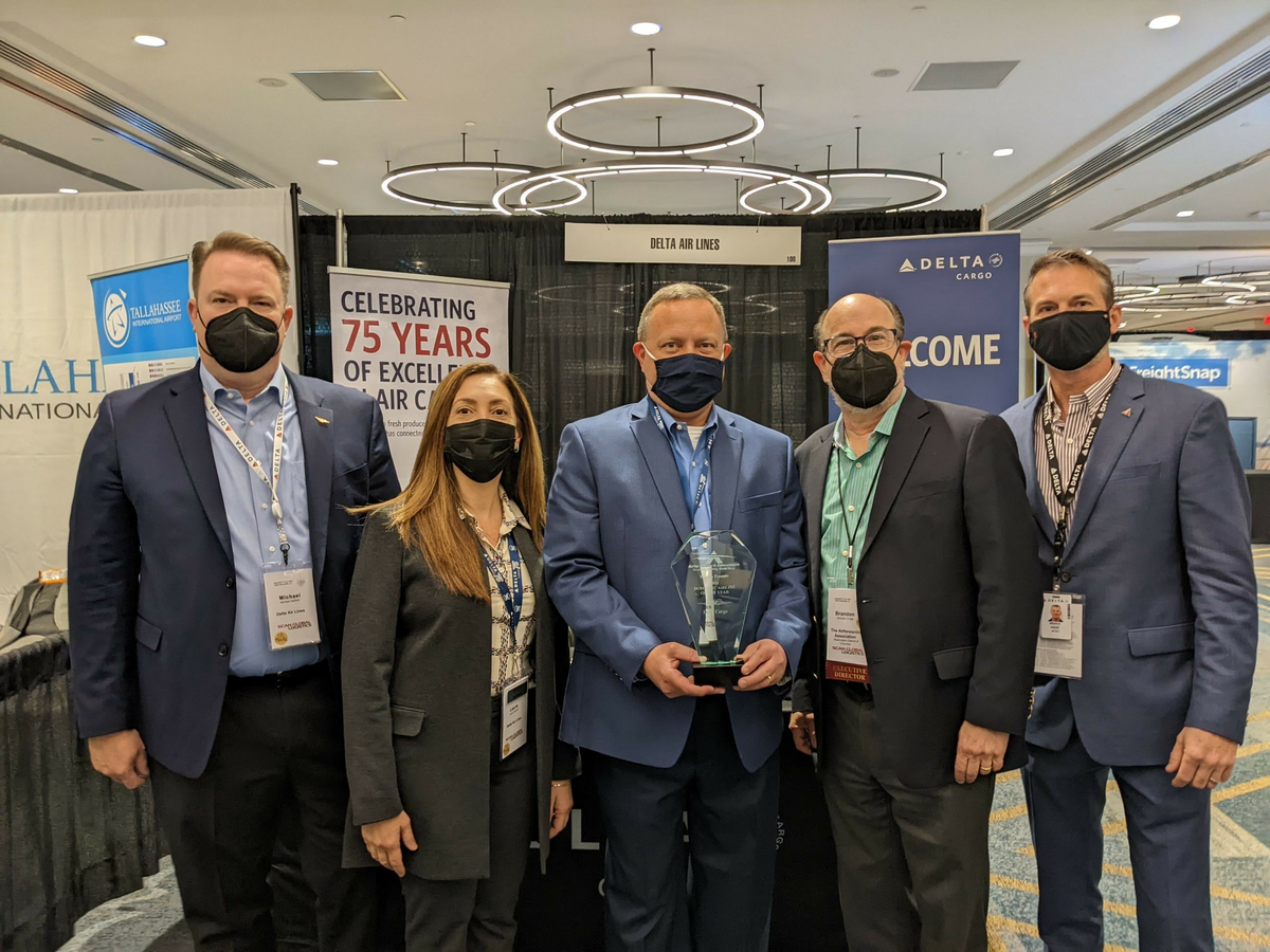 Delta Cargo being honored as the Domestic Airline of the Year by the Airforwarders Association at the Air Cargo Conference in New Orleans on Tuesday, Jan. 18