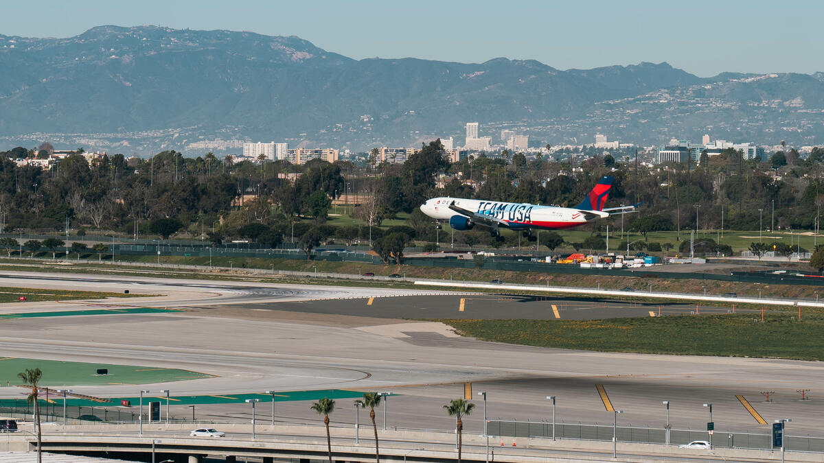 Team USA A330-900 LAX Arrival
