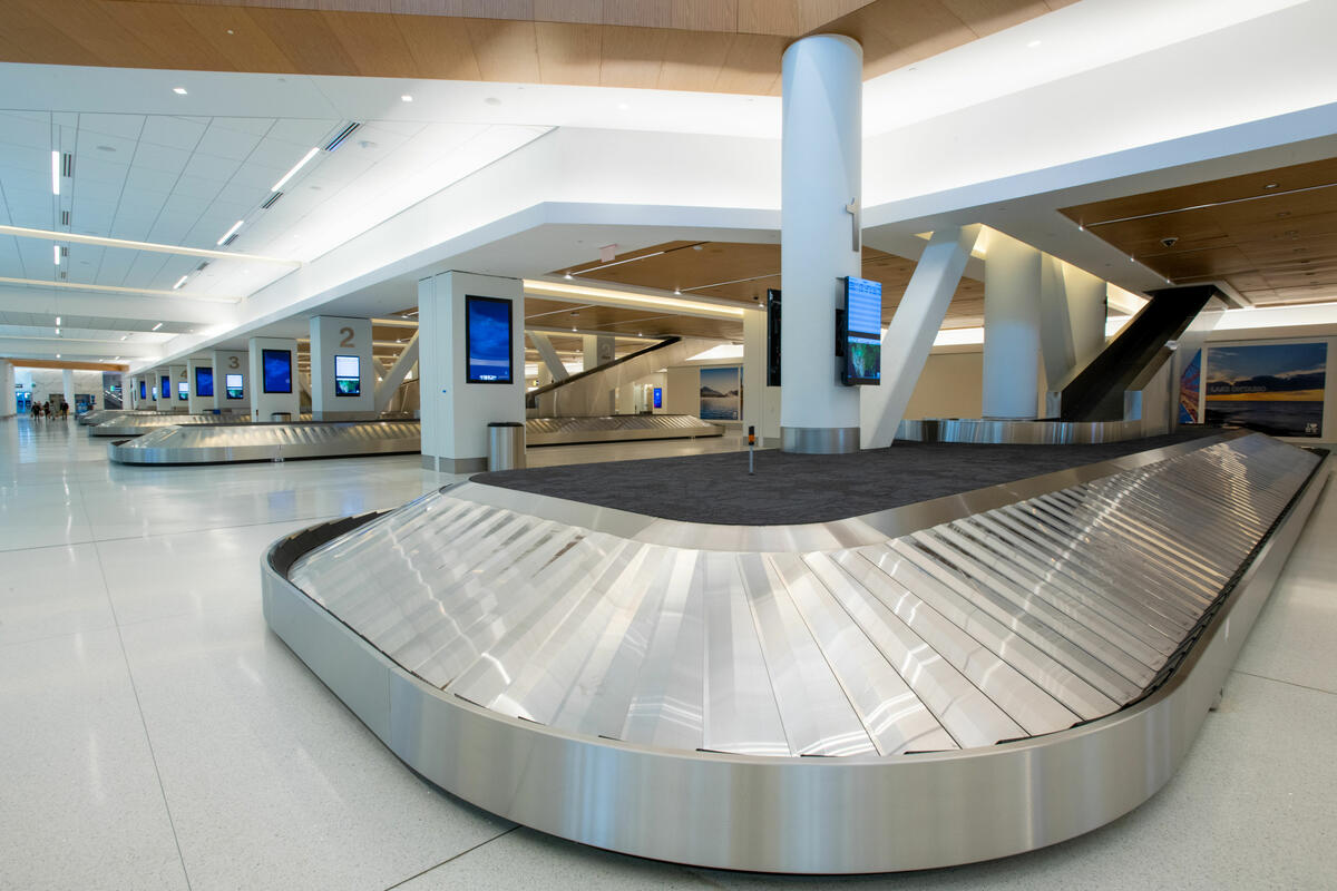 Baggage claim area at Delta's terminal at LaGuardia