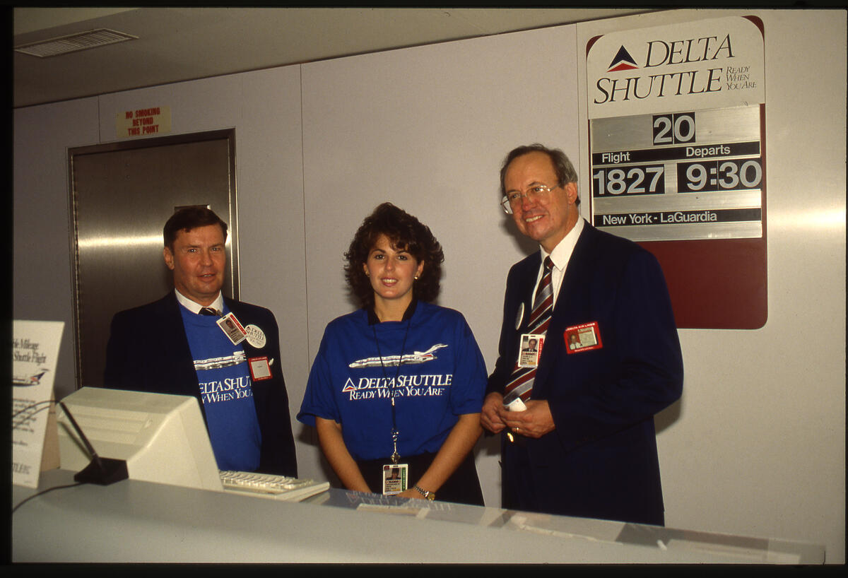 Gate crew for the first flight of the Delta Shuttle, Sept 1, 1991