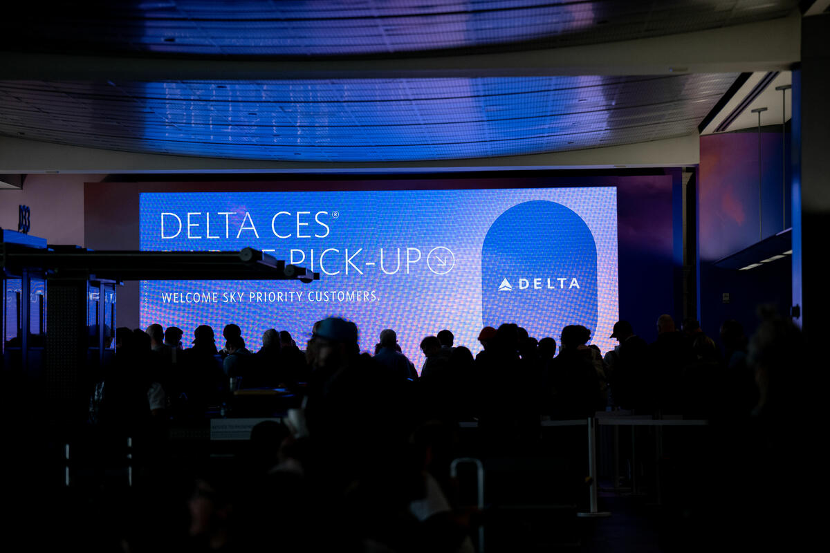 Delta Sky Priority customers were able to pick up their CES badges moments after arriving at Las Vegas' Harry Reid International Airport (LAS).