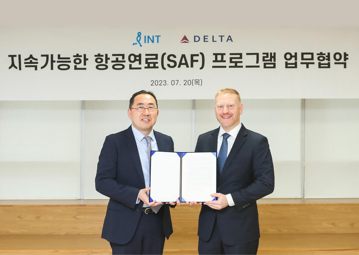 Delta and Interpark Triple executives reveal SAF agreement