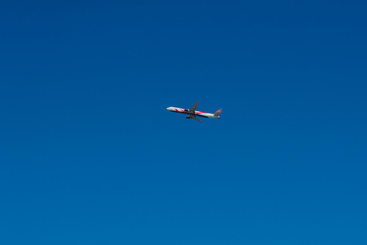 Delta's Breast Cancer One charter flight in the sky