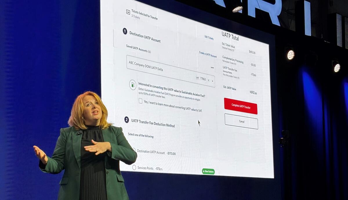 woman giving a presentation